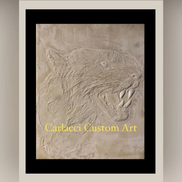 Cheetah Bass relief 16x20” - Picture 3 of 3